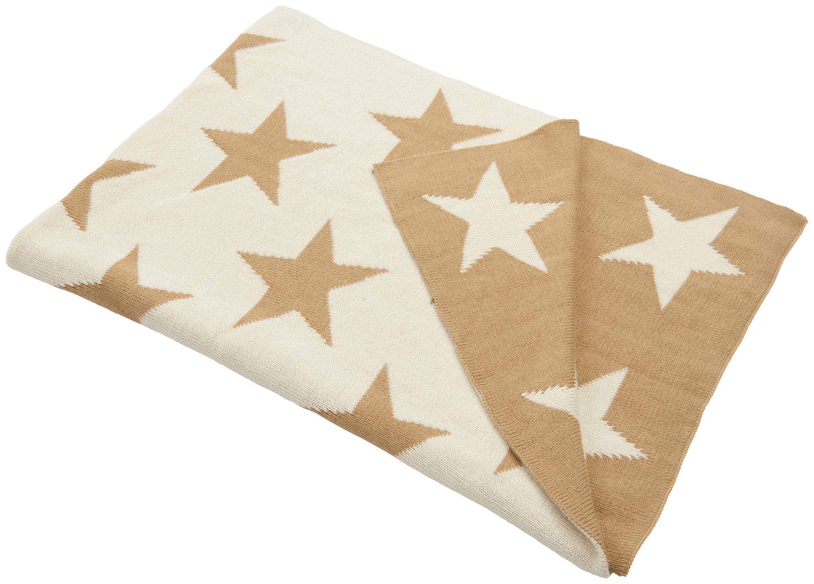 HEBKÁ DEKA, 80/100 cm - krémová/hnědá, Basics, textil (80/100cm) - Jimmylee
