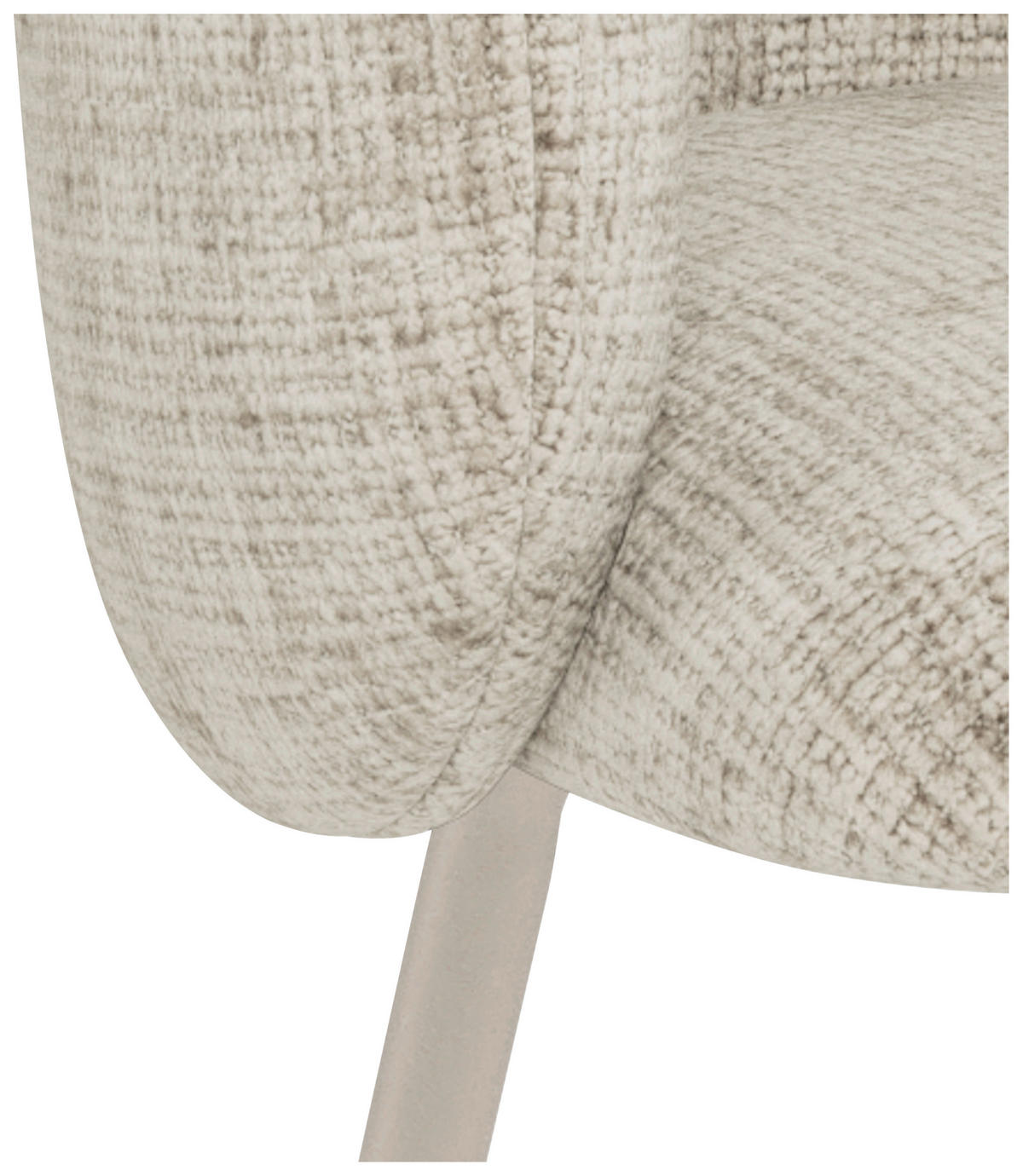 ARMLEHNSTUHL  in Stahl Flachgewebe  - Beige/Grau, Design, Textil/Metall (55/79/55cm) - MID.YOU
