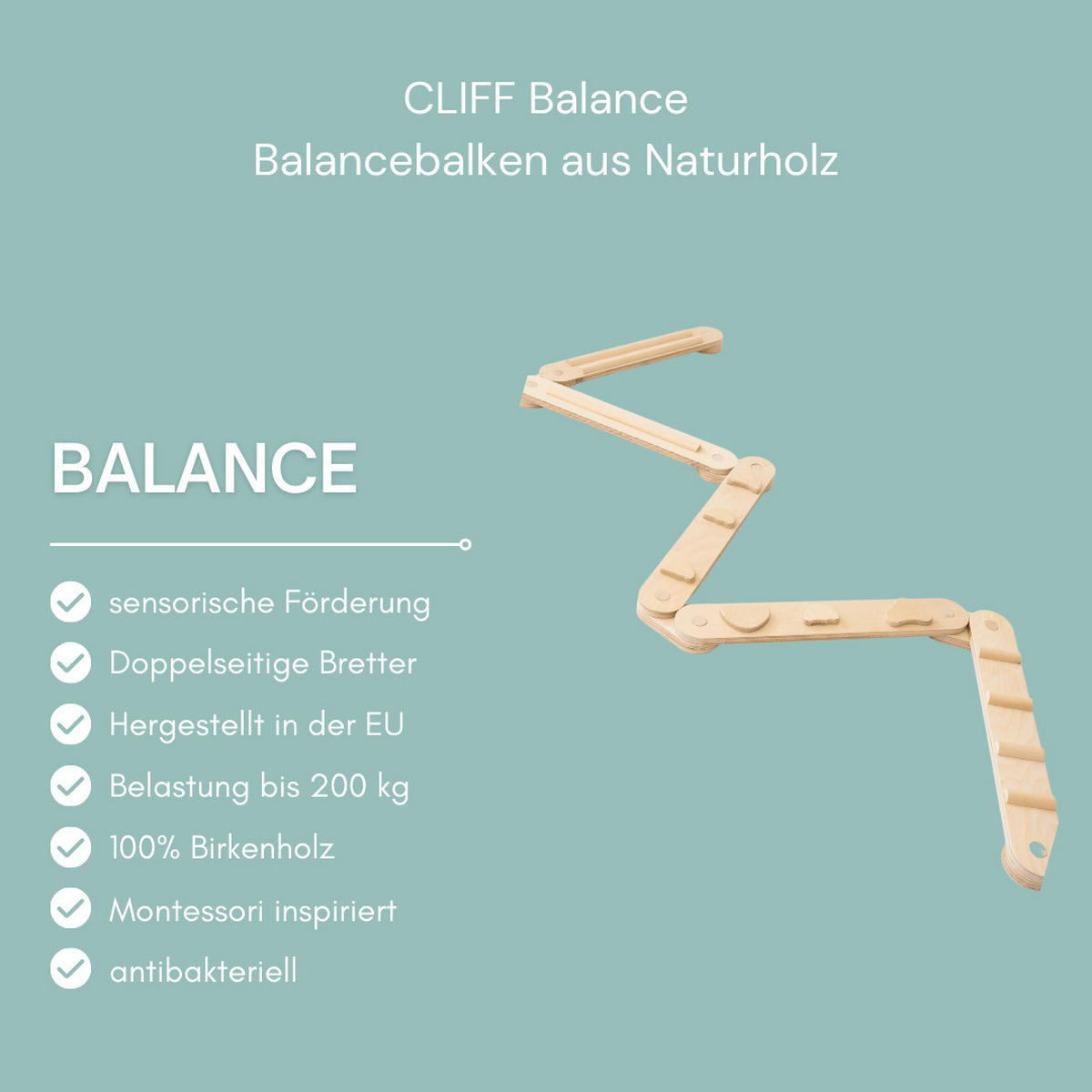 BALANCE BOARD - Birkefarben, Basics, Holz (300cm) - CLIFF