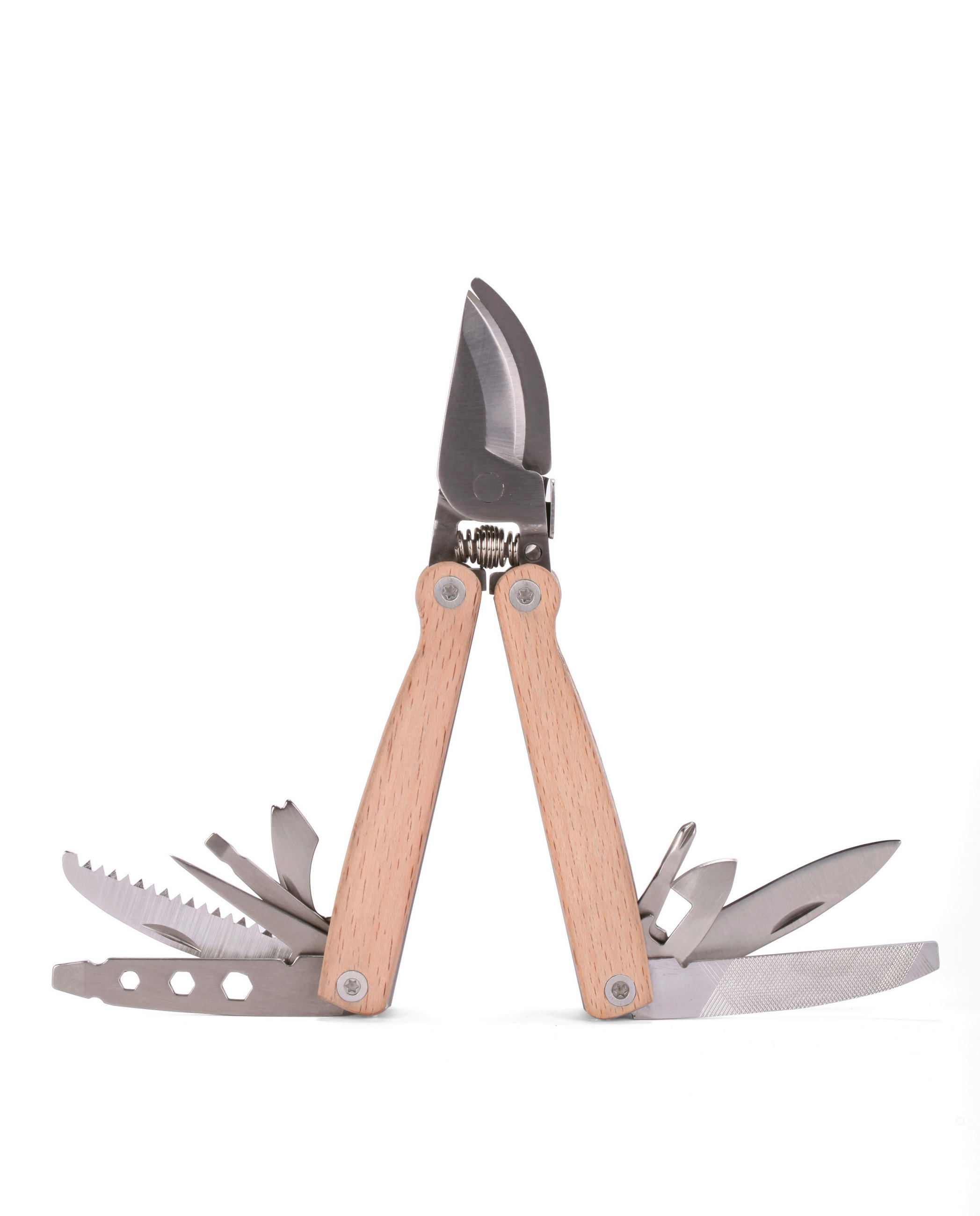 MULTIFUNKČNÝ NÔŽ - béžová, Basics, kov/drevo (11/2,5/21cm) - Kikkerland
