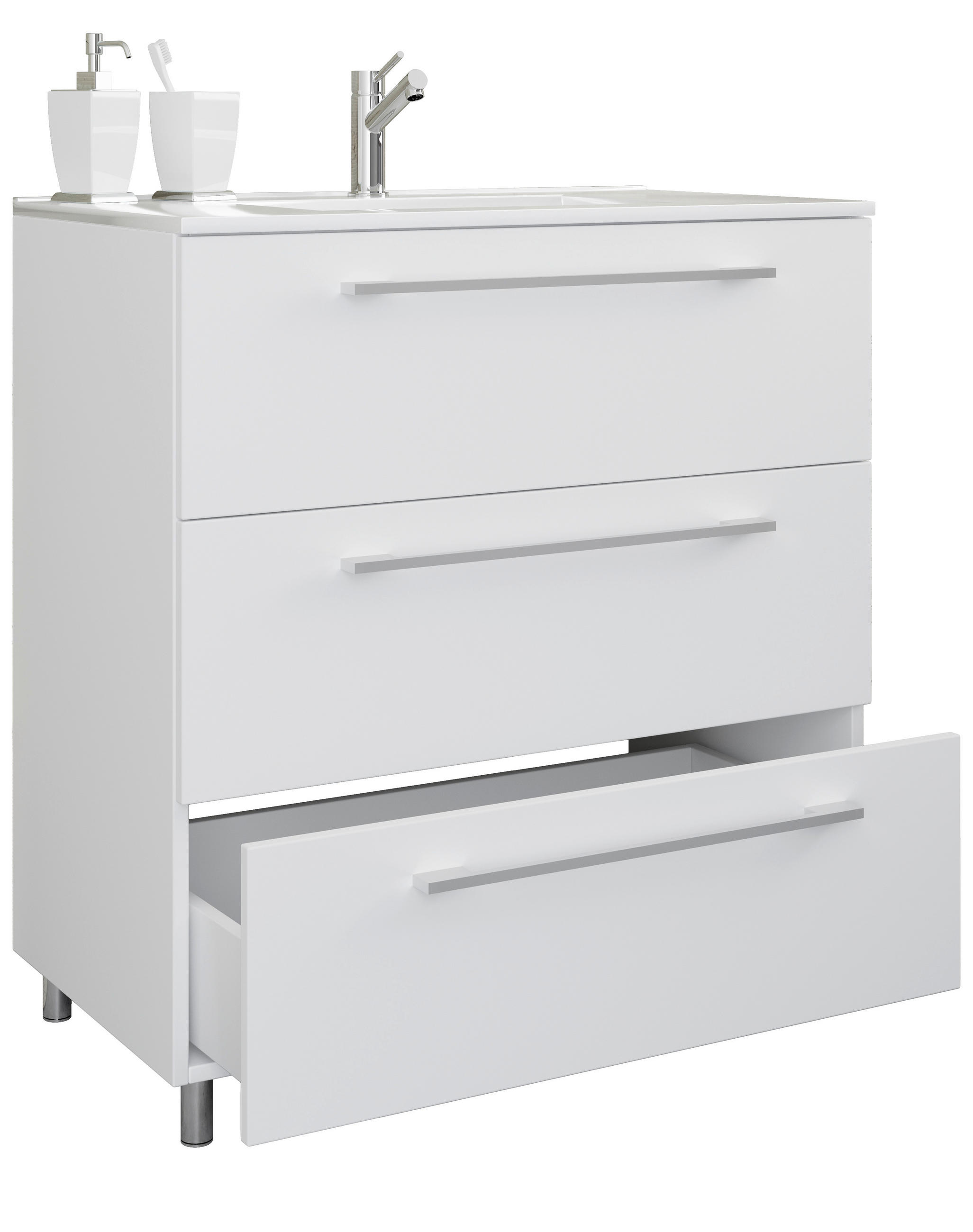 Waschtischkombi Schubo Weiß B: 60 Cm