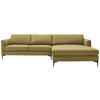 ECKSOFA in Flachgewebe Currygelb  310/195 cm  - Currygelb/Schwarz, Design, Textil/Metall (310/195cm) - Schöner Wohnen
