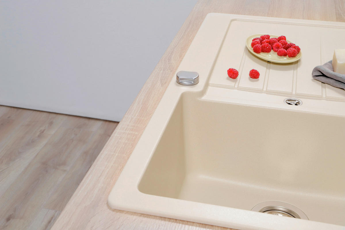 SPÜLE AUSTIN86X50V  - Creme, Design, Stein (86/21/50cm) - Respekta