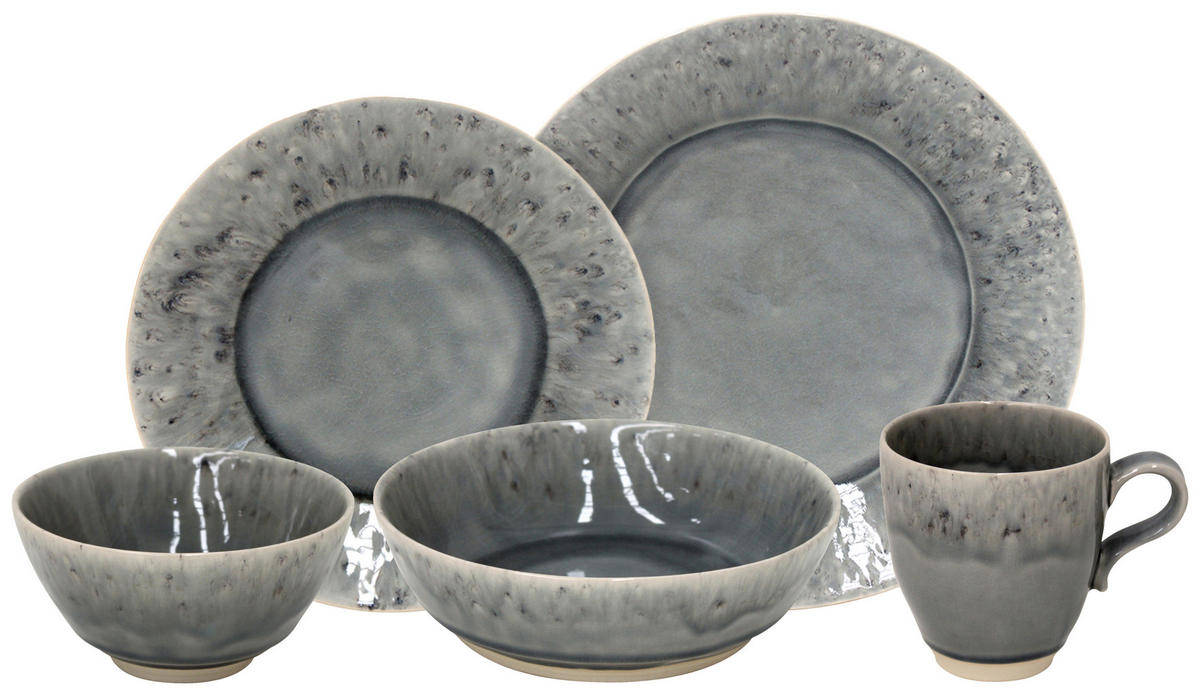 KOMBISERVICE Grau MADEIRA 5-teilig 1 Personen  - Grau, Basics, Keramik - Costa Nova