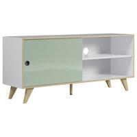 TV-ELEMENT  145/63/40 cm   - Eichefarben/Weiß Hochglanz, MODERN, Holzwerkstoff/Kunststoff (145/63/40cm) - Boxxx