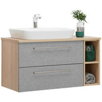 WASCHTISCHKOMBI 102,3 cm  - Eichefarben/Weiß, Basics, Keramik/Holzwerkstoff (102,3cm) - Stylife