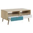COUCHTISCH in Holzwerkstoff 100/60/46 cm - Eichefarben/Petrol, Trend, Holzwerkstoff (100/60/46cm) - Carryhome COUCHTISCH in Holzwerkstoff 100/60/46 cm - Eichefarben/Petrol, Trend, Holzwerkstoff (100/60/46cm) - Carryhome