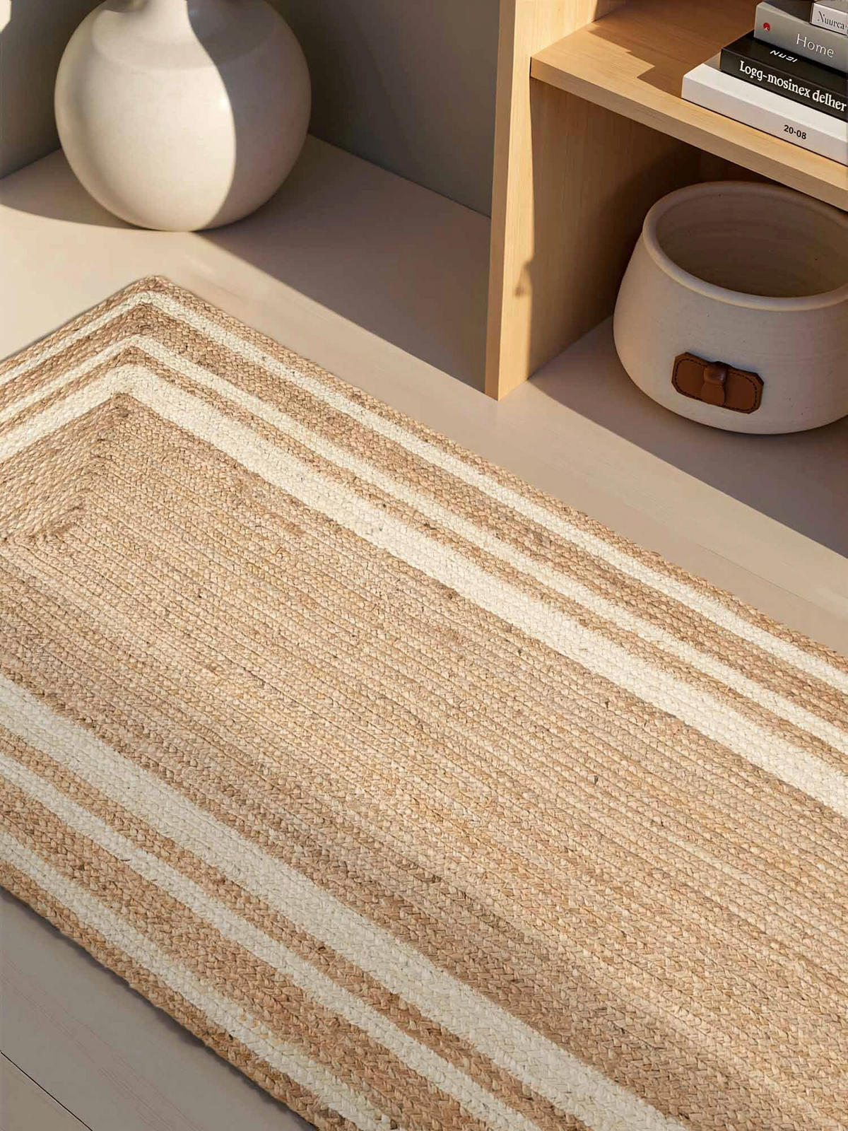 LÄUFER 70/200 cm Jutta Weiß, Goldbraun  - Goldbraun/Weiß, Basics, Textil (70/200cm) - Hanse Home