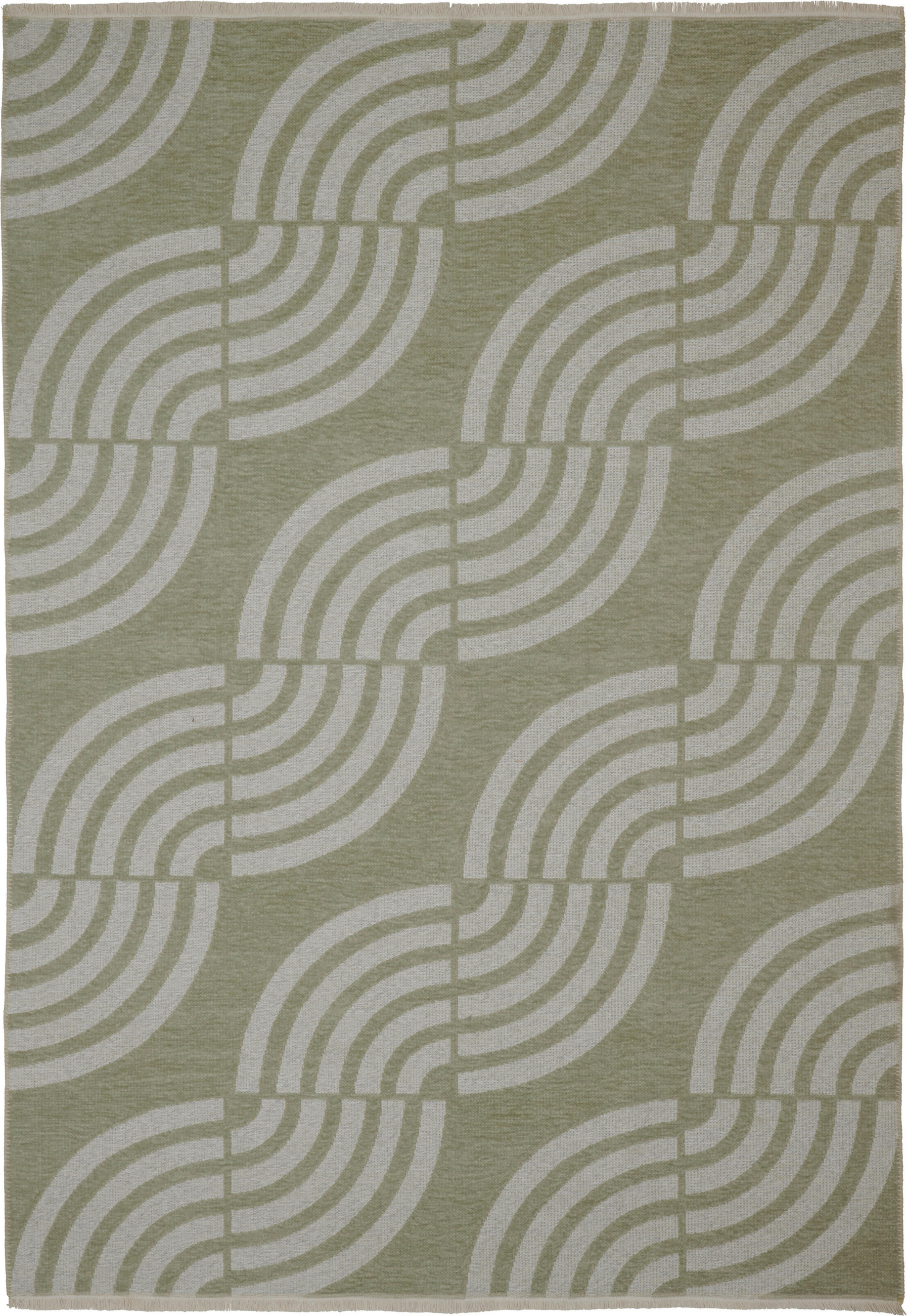 FLACHWEBETEPPICH 160/230 cm Waves Grün  - Grün, Trend, Textil (160/230cm) - Novel