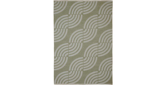 FLACHWEBETEPPICH 160/230 cm Waves Grün  - Grün, Trend, Textil (160/230cm) - Novel