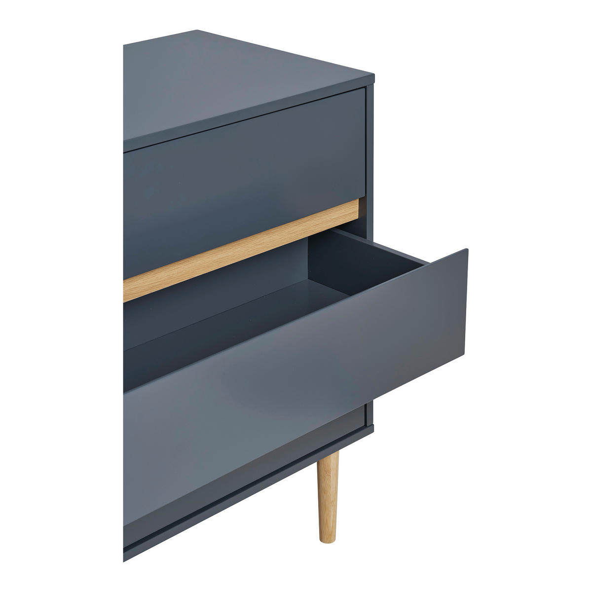 KOMMODE Bisley Chest, 80/80/40 cm, 3 Schublade(n)  - Dunkelgrau/Kieferfarben, Design, Holz/Holzwerkstoff (80/80/40cm) - MID.YOU