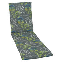 LIEGENAUFLAGE in Blau, Grau, Grün Floral  - Blau/Grau, Design, Textil (58/5/188cm)