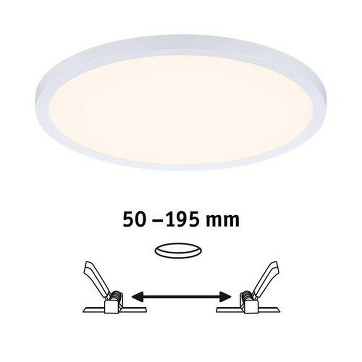 LED-PANEEL 23,0 cm  - Weiß, Design, Kunststoff (23,0cm) - Paulmann