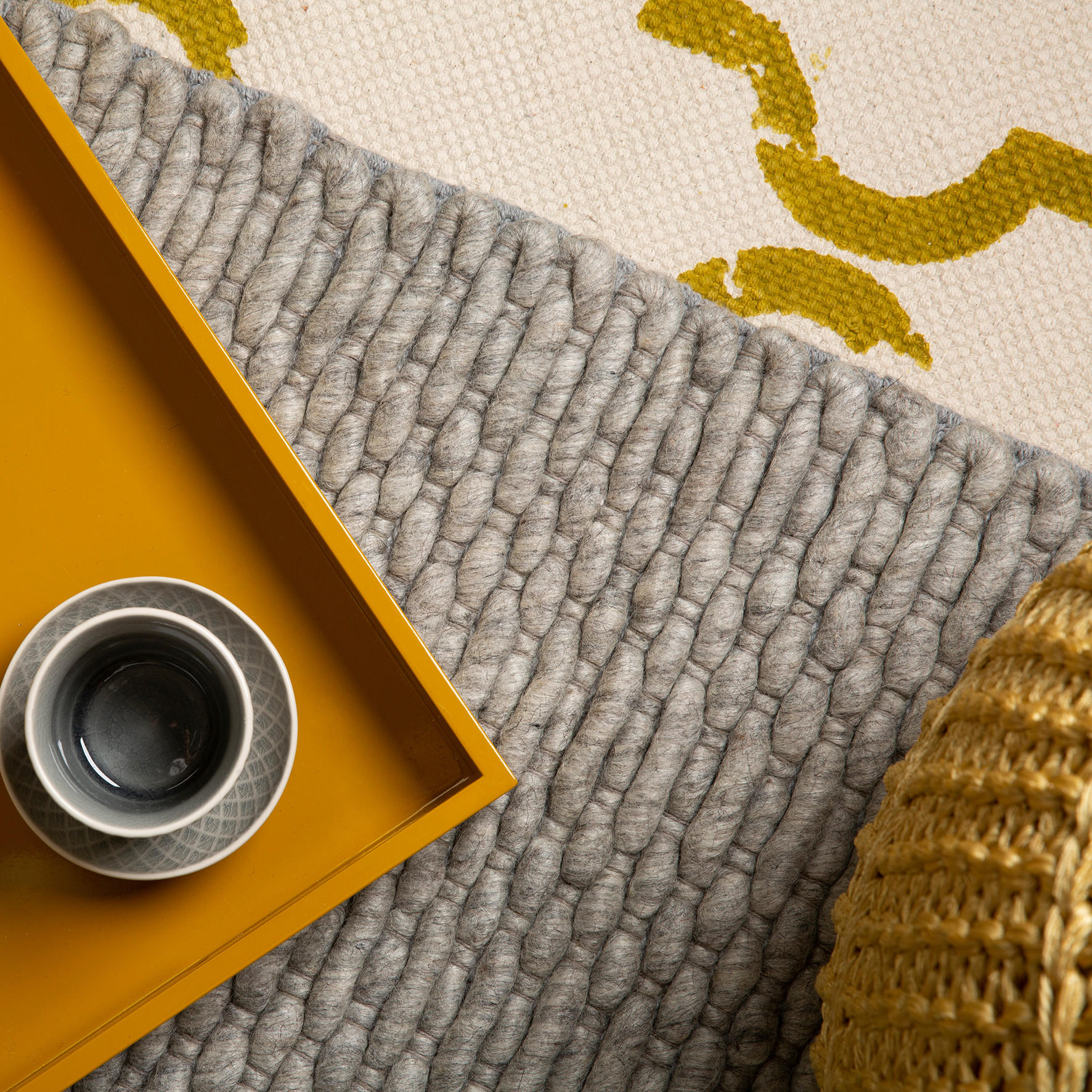 HANDWEBTEPPICH 140/200 cm  - Silberfarben, Basics, Textil (140/200cm) - Linea Natura