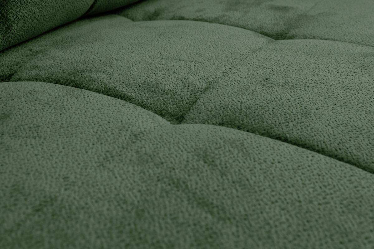 SCHLAFSOFA Chenille Dunkelgrün  - Dunkelgrün/Schwarz, KONVENTIONELL, Textil/Metall (203/94/96cm) - Carryhome