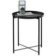 BEISTELLTISCH in Metall 47,5/47,5/53 cm  - Schwarz, Basics, Metall (47,5/47,5/53cm) - Carryhome