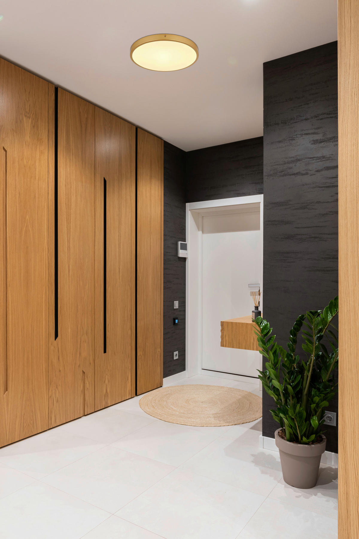 LED SVJETILJKA STROPNA Tibey  - boje mjeda/opalna, Konvencionalno, metal/plastika (35/3cm)