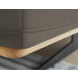 ECKSOFA  in Echtleder Graubraun  305/163 cm  - Eichefarben/Graubraun, Design, Leder/Holz (305/163cm) - Novel
