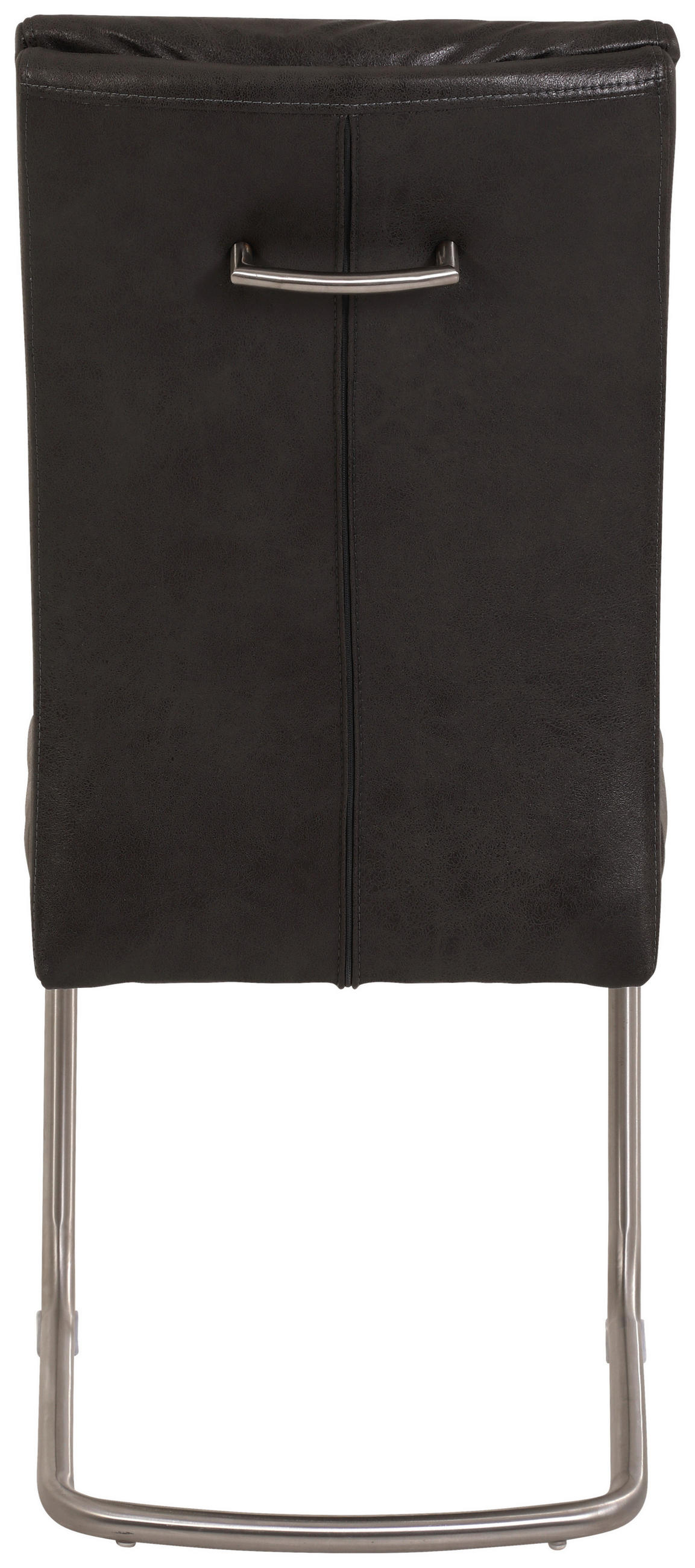 SCHWINGSTUHL-SET 4 Stück  in Edelstahl Mikrofaser  - Edelstahlfarben/Anthrazit, MODERN, Textil/Metall (45/102/65cm) - MID.YOU