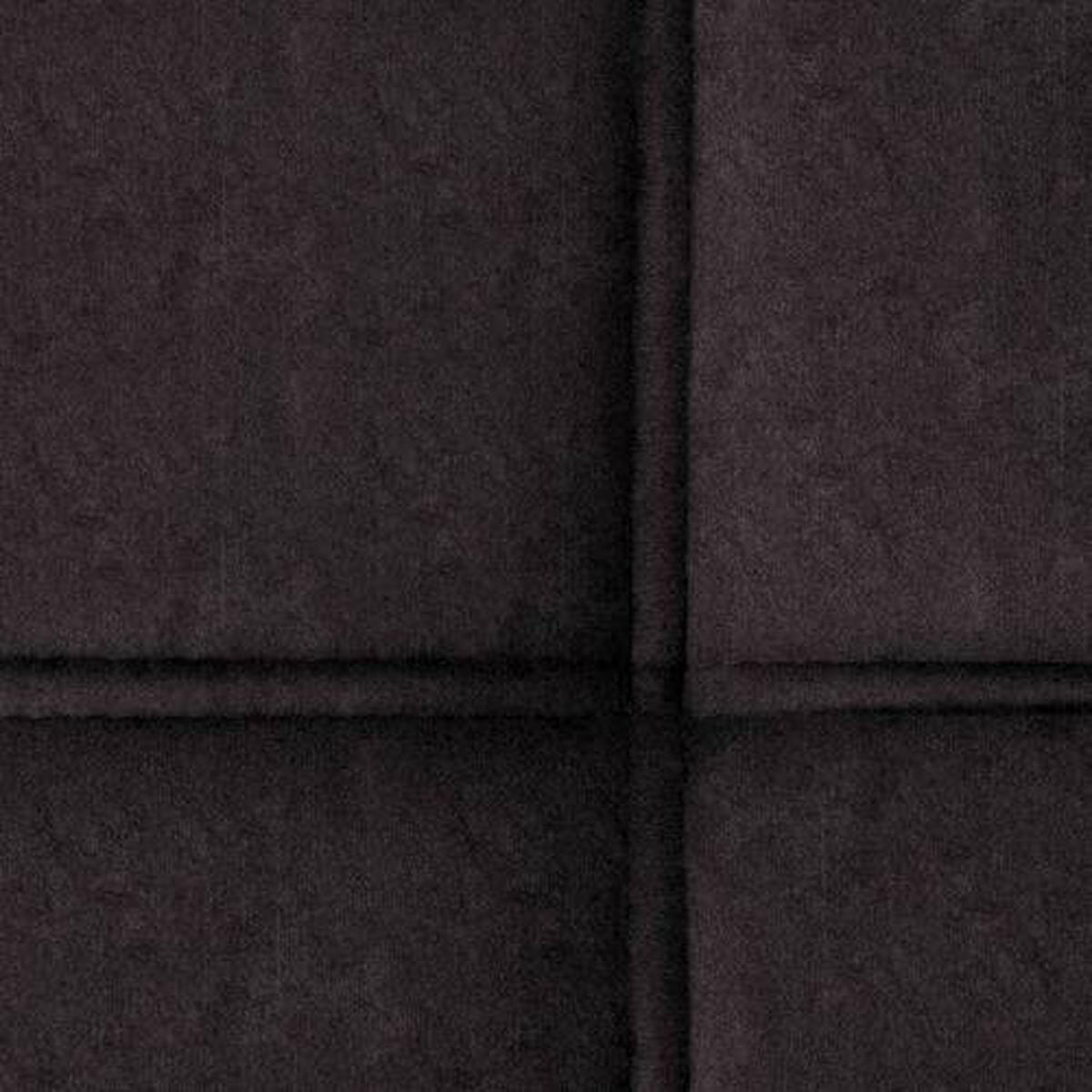 ECKSOFA in Velours Dunkelbraun  - Dunkelbraun/Schwarz, Design, Textil/Metall (191/261cm) - Stylife
