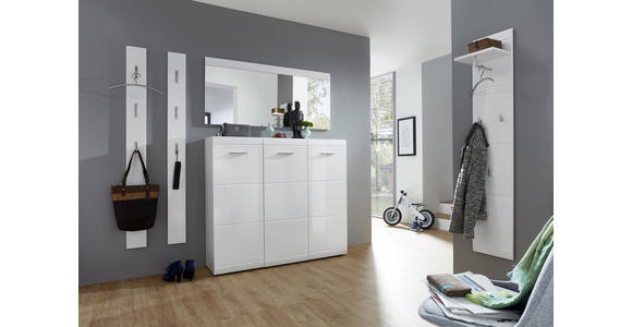 WANDSPIEGEL 134/63/3 cm in rechteckig - Weiß, MODERN, Glas/Holzwerkstoff (134/63/3cm) - Carryhome
