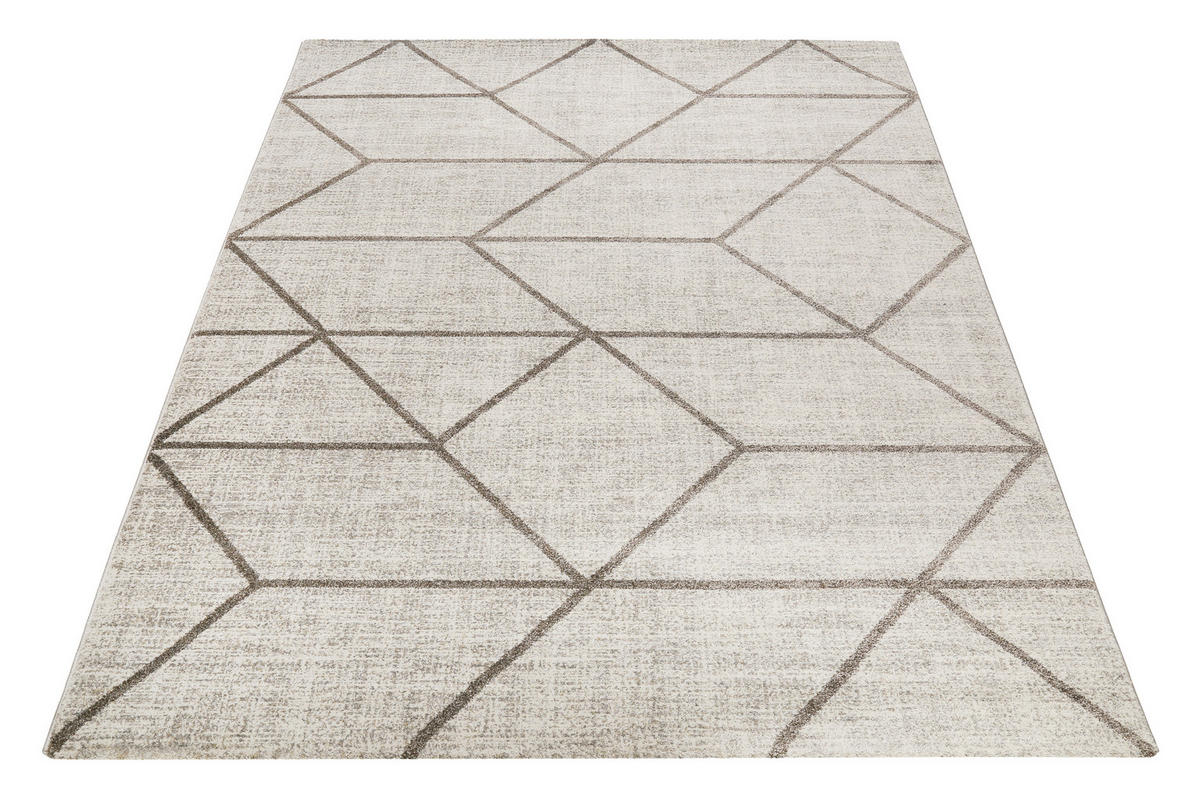 WEBTEPPICH 160/225 cm Bossa Lounge Taupe, Beige  - Taupe/Beige, Design, Textil (160/225cm) - Novel