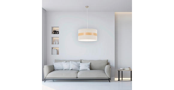 HÄNGELEUCHTE 45/120 cm  - Creme, MODERN, Holz/Kunststoff (45/120cm) - Novel