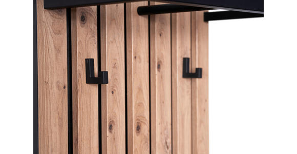 WANDGARDEROBE  in Braun, Schwarz  - Schwarz/Braun, Design, Holzwerkstoff (45/90/23cm) - Xora