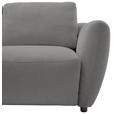 ECKSOFA  in Chenille Grau  224/307 cm  - Schwarz/Grau, KONVENTIONELL, Kunststoff/Textil (224/307cm) - Hom`in