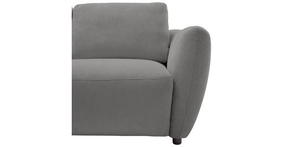 ECKSOFA  in Chenille Grau  224/307 cm  - Schwarz/Grau, KONVENTIONELL, Kunststoff/Textil (224/307cm) - Hom`in
