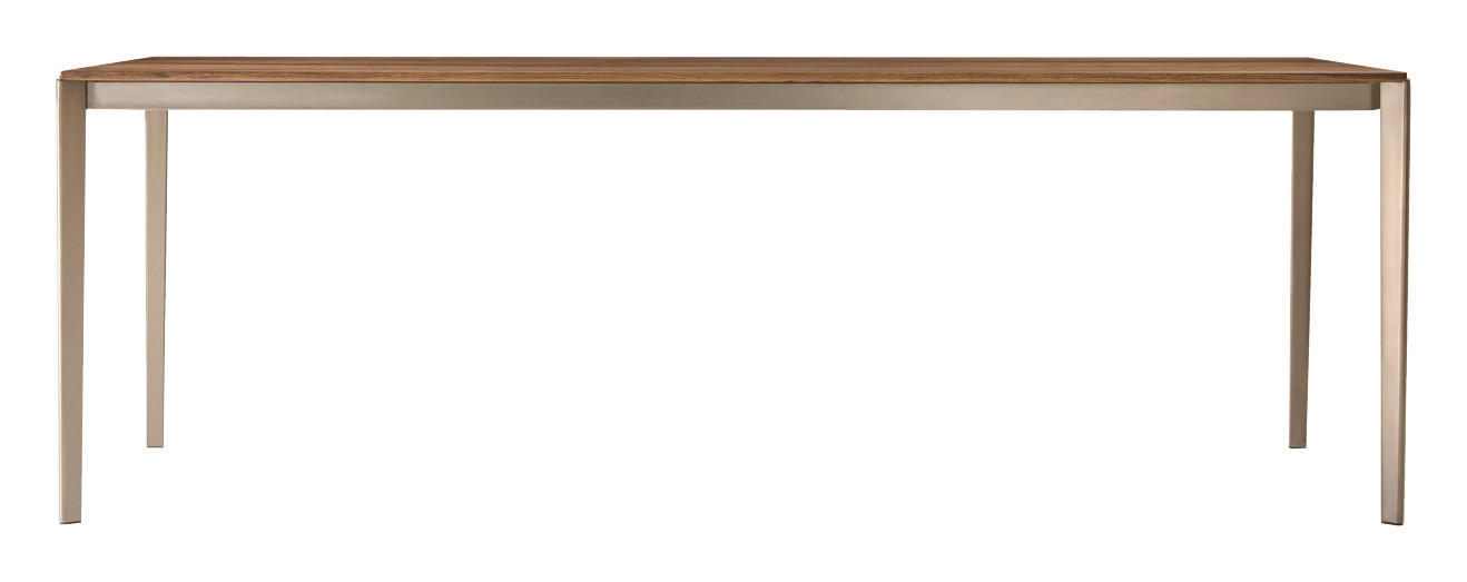 ESSTISCH in Holz, Metall 160/100/75 cm  - Nussbaumfarben/Bronzefarben, Design, Holz/Metall (160/100/75cm) - TEAM 7