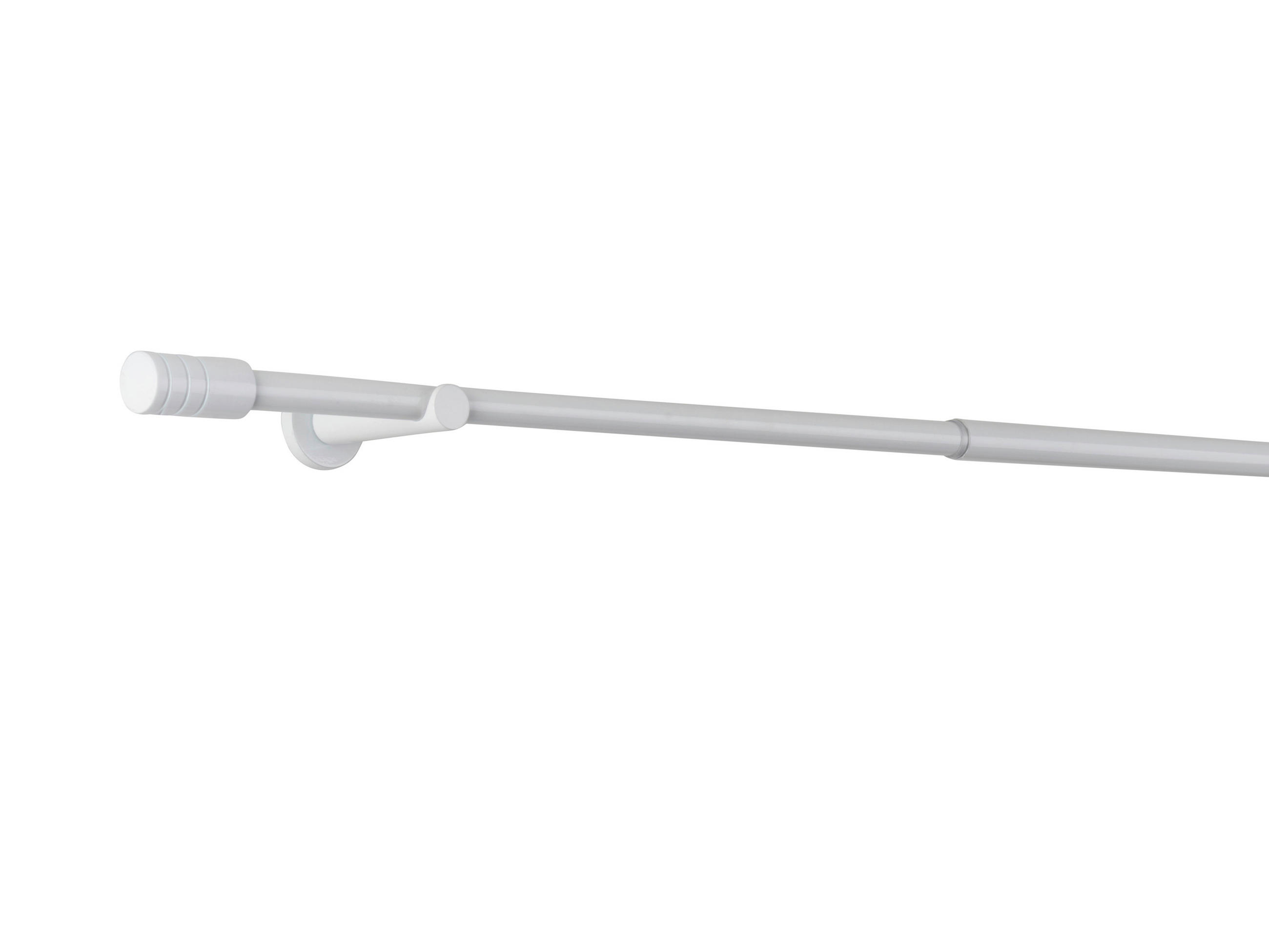 VORHANGSTANGENSET 120 cm  - Weiß Hochglanz, Basics, Metall (120cm)