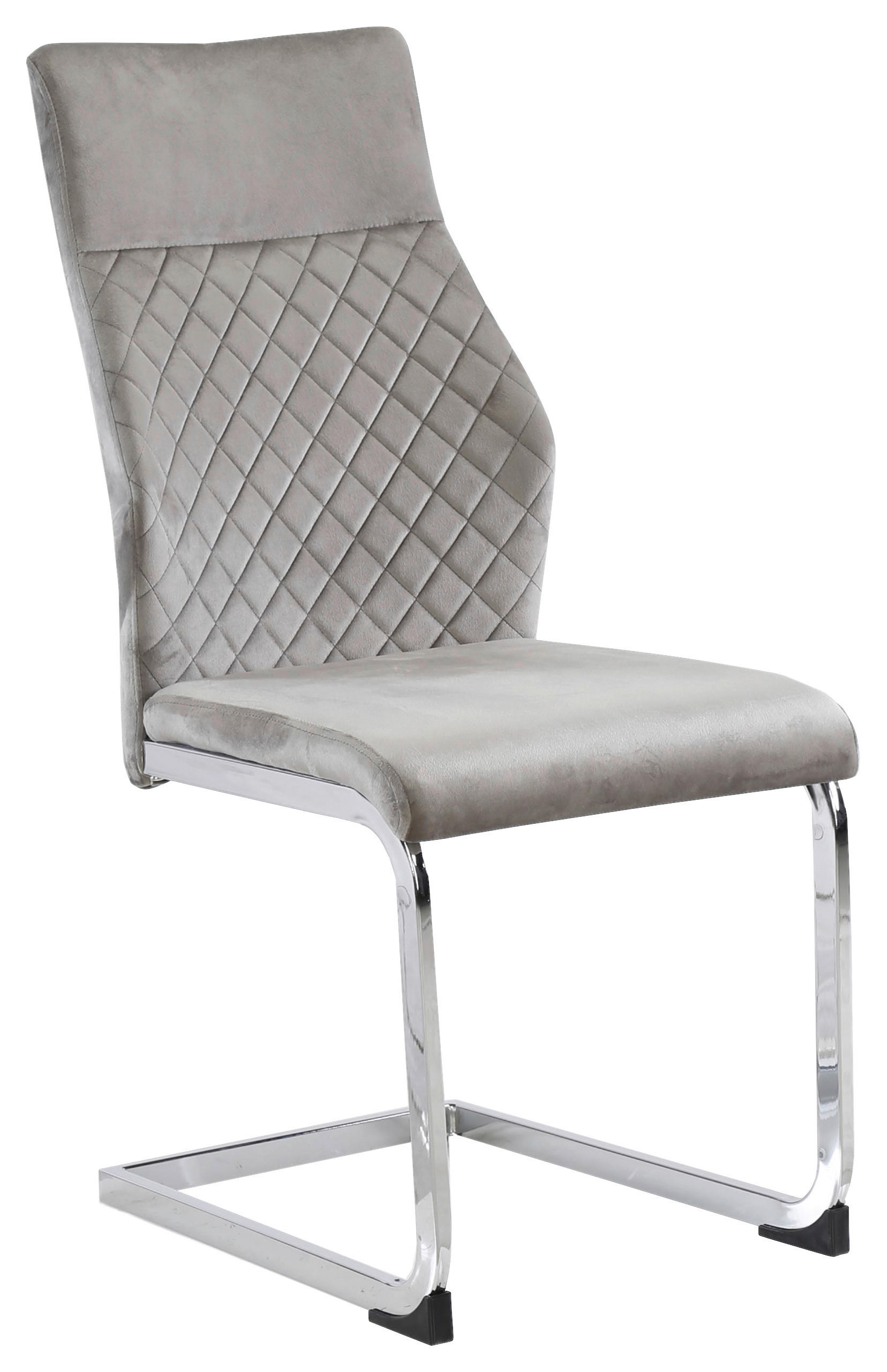 STOLICA  siva, boje kroma  drvo, metal, tekstil      - siva/boje kroma, Romantično / ladanjski, drvo/metal (45/98.5/62cm) - Boxxx