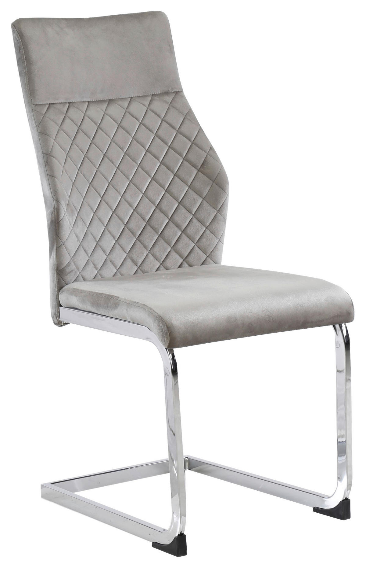 STOLICA  siva, boje kroma  drvo, metal, tekstil      - siva/boje kroma, Romantično / ladanjski, drvo/metal (45/98.5/62cm) - Boxxx