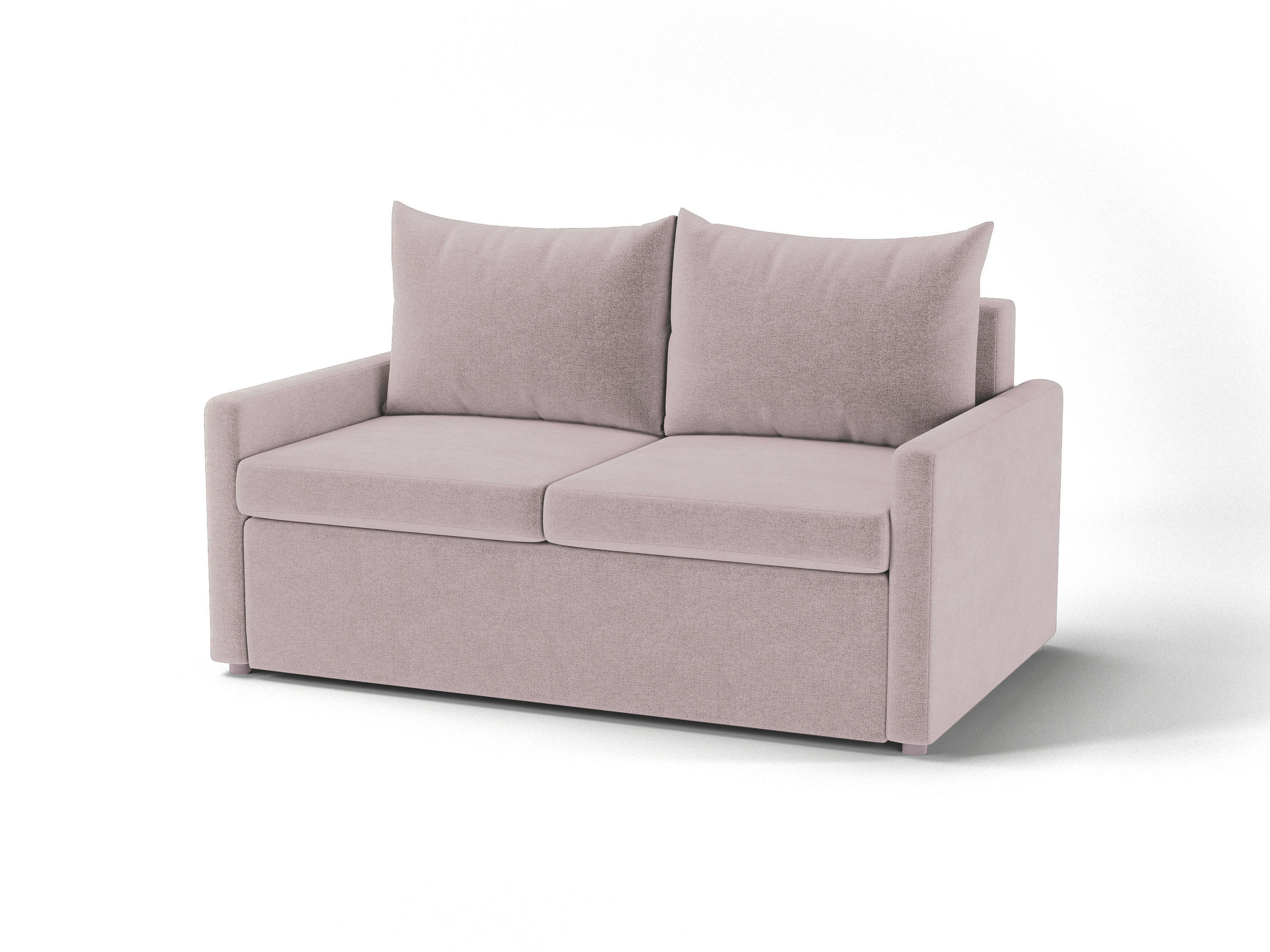SCHLAFSOFA COLOGNE in Flachgewebe Altrosa  - Schwarz/Altrosa, Design, Kunststoff/Textil (152/89/92cm) - MID.YOU