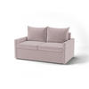 SCHLAFSOFA COLOGNE in Flachgewebe Altrosa  - Schwarz/Altrosa, Design, Kunststoff/Textil (152/89/92cm) - MID.YOU