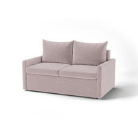SCHLAFSOFA COLOGNE in Flachgewebe Altrosa  - Schwarz/Altrosa, Design, Kunststoff/Textil (152/89/92cm) - MID.YOU