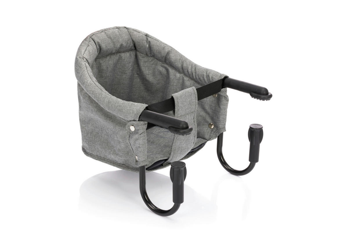 VISEĆA STOLICA ZA HRANJENJE - svetlosiva/crna, Osnovno, tekstil/metal (58,5/38/28,5cm) - My Baby Lou
