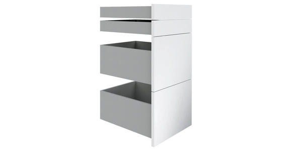 SCHUBLADENSET 45,3/83/46,8 cm Weiß Hochglanz - Weiß Hochglanz, KONVENTIONELL, Holzwerkstoff (45,3/83/46,8cm) - Hom`in