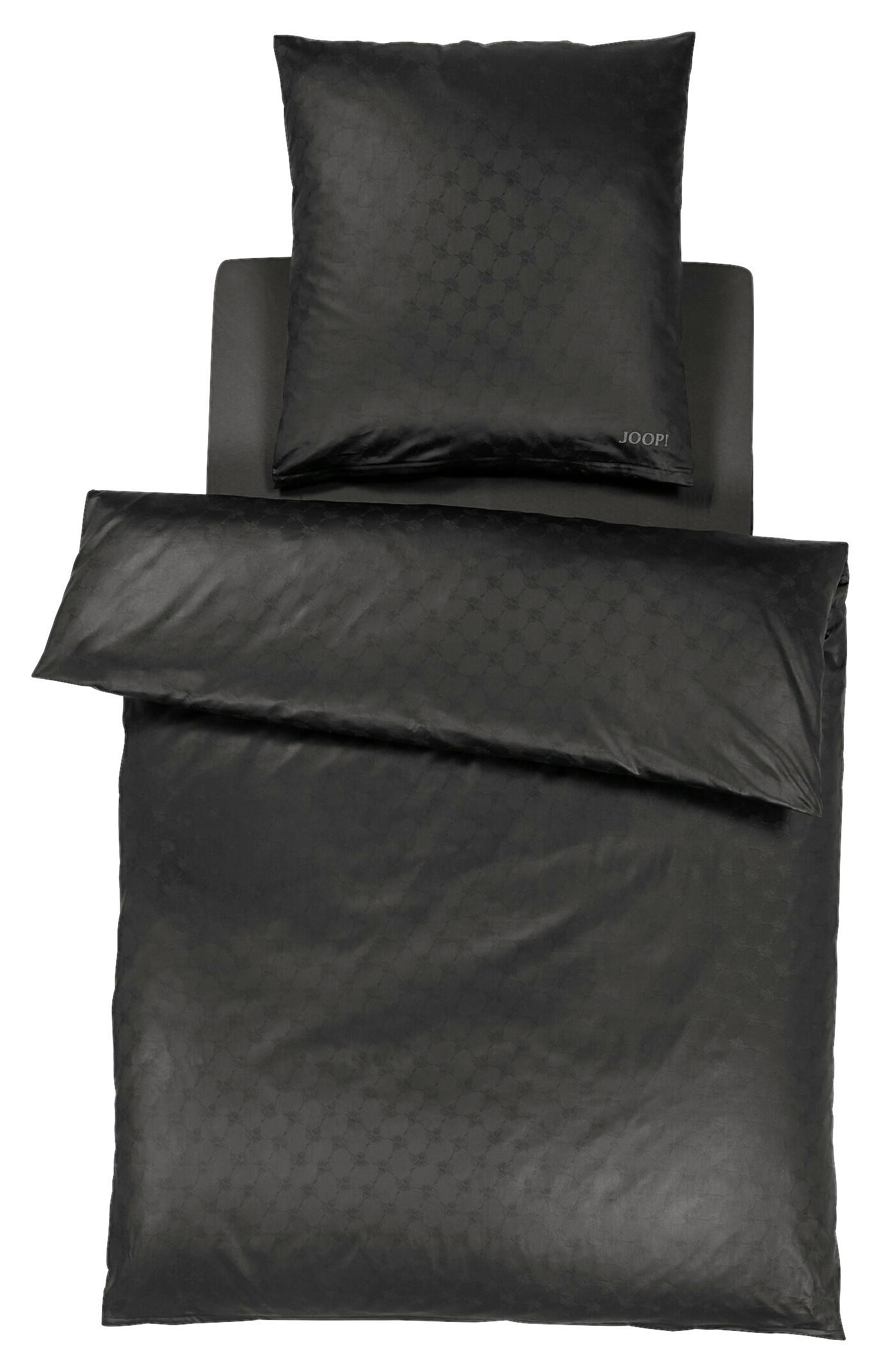 E-shop Joop! POSTEĽNÁ BIELIZEŇ, makosatén, čierna, 135/200 cm