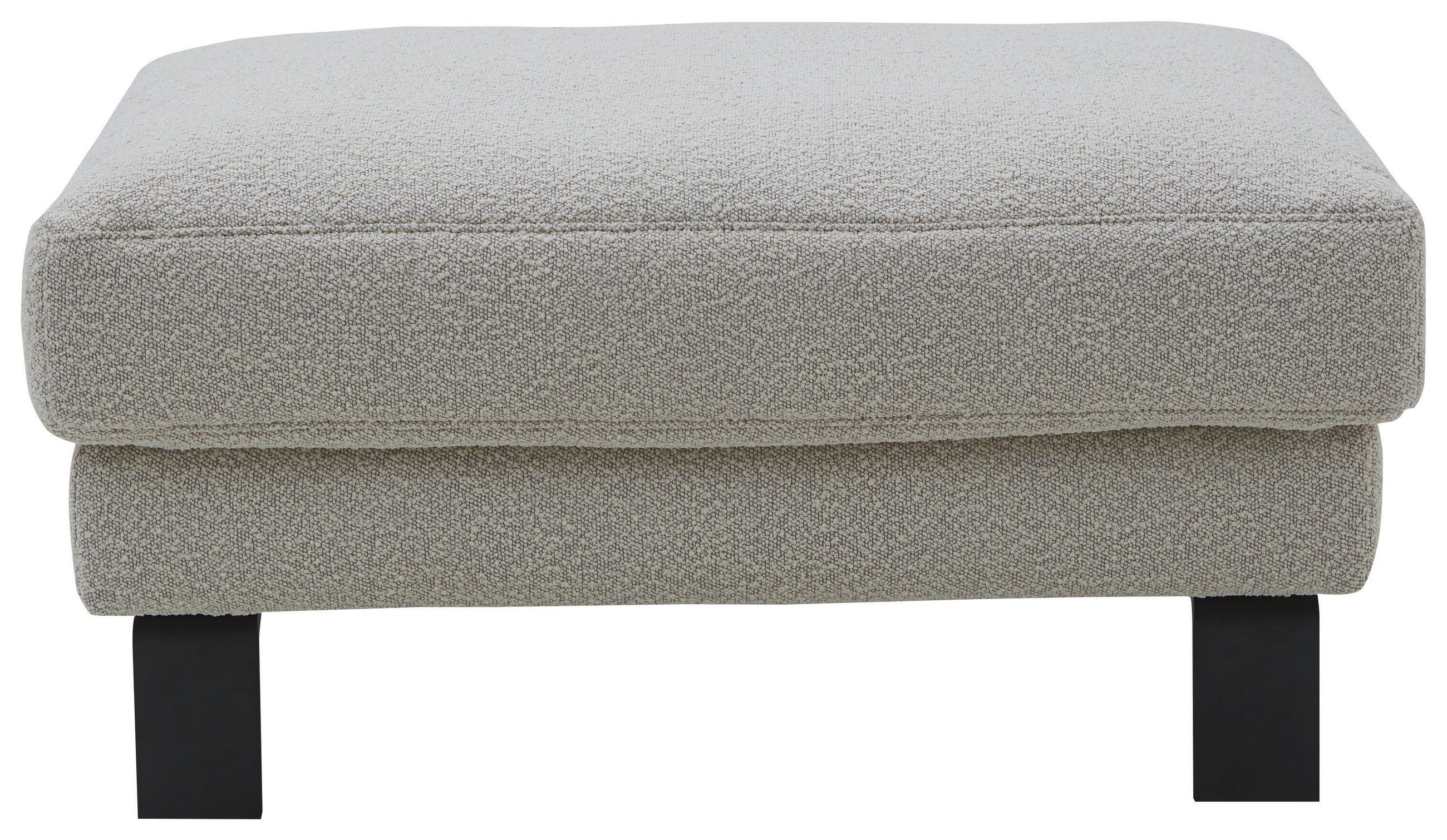 HOCKER Bouclé Hellgrau  - Hellgrau/Schwarz, Design, Textil/Metall (98/45/66cm) - Dieter Knoll