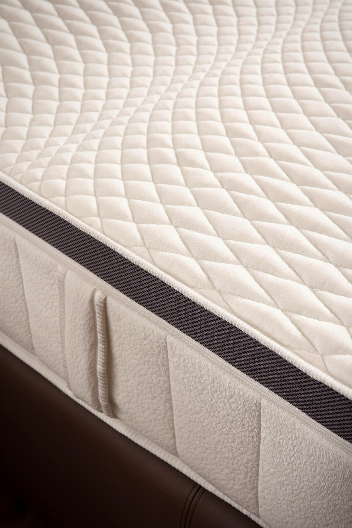 BOXSPRINGBETT 180/200 cm  in Mokka  - Schwarz/Mokka, Design, Leder/Holz (180/200cm) - Novel
