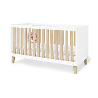 GITTERBETT LUMI   140/70 cm  - Eichefarben/Weiß, Design, Holz/Holzwerkstoff (140/70cm) - Pinolino