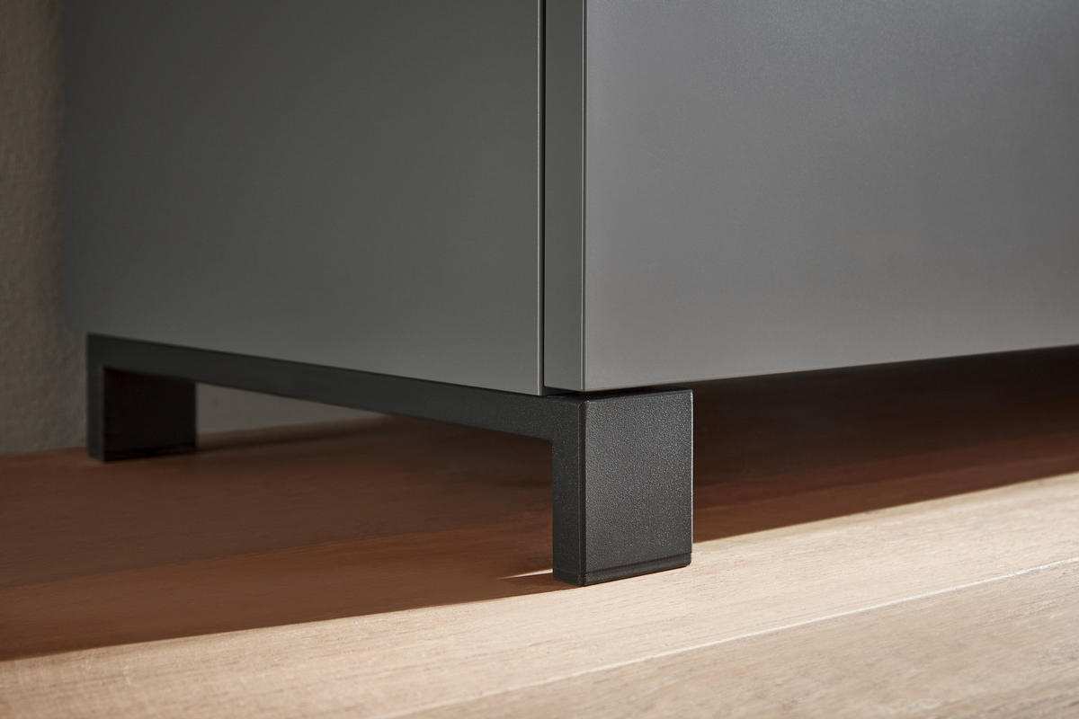 GARDEROBE 3-teilig  in 215/200/37 cm  - Eichefarben/Anthrazit, Design, Holz/Holzwerkstoff (215/200/37cm) - Dieter Knoll