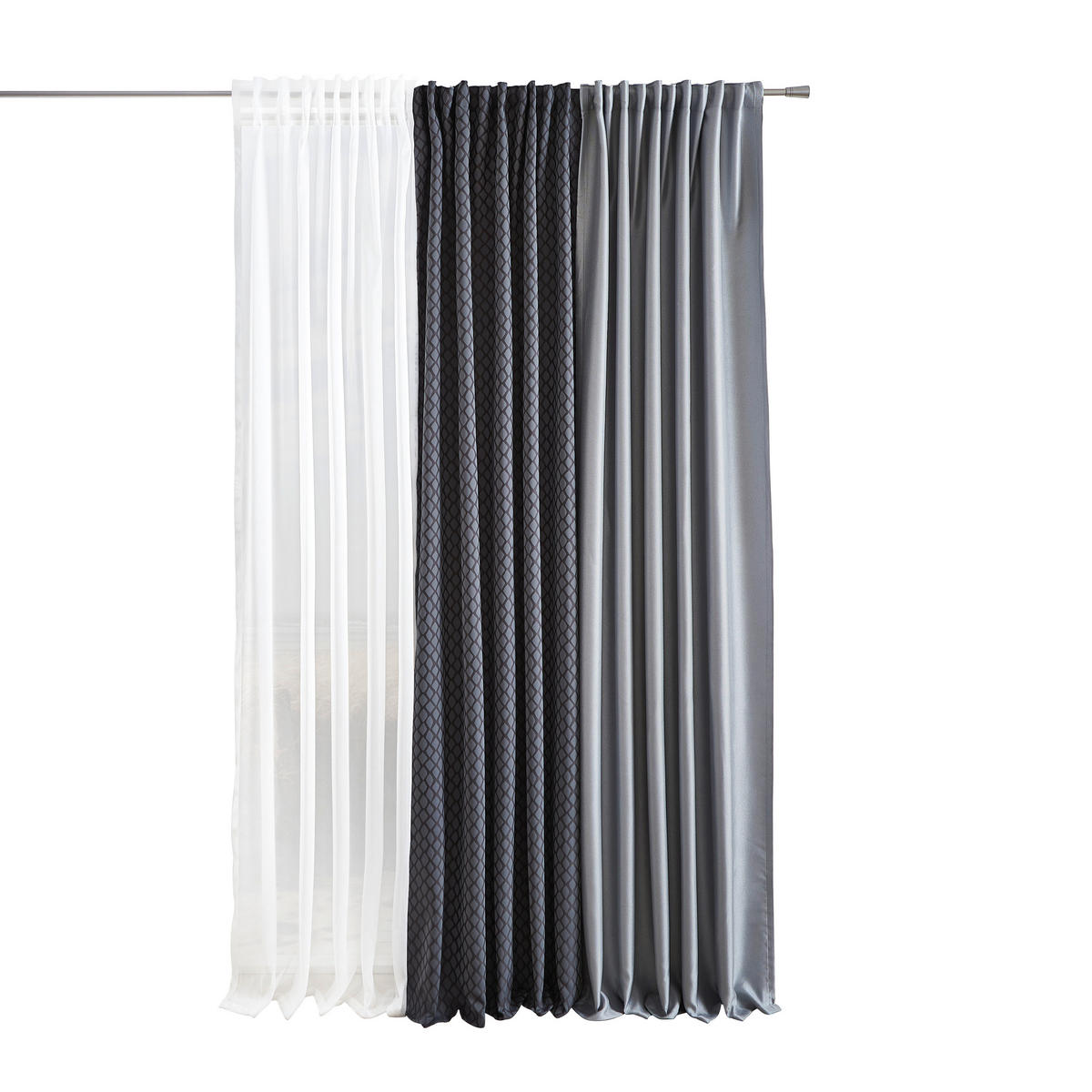 FERTIGVORHANG  halbtransparent  140/245 cm   - Weiß, KONVENTIONELL, Textil (140/245cm) - Dieter Knoll