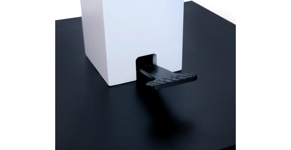 COUCHTISCH 80/80/47-66 cm quadratisch Schwarz, Weiß - Schwarz/Weiß, Design, Holzwerkstoff/Metall (80/80/47-66cm) - Novel