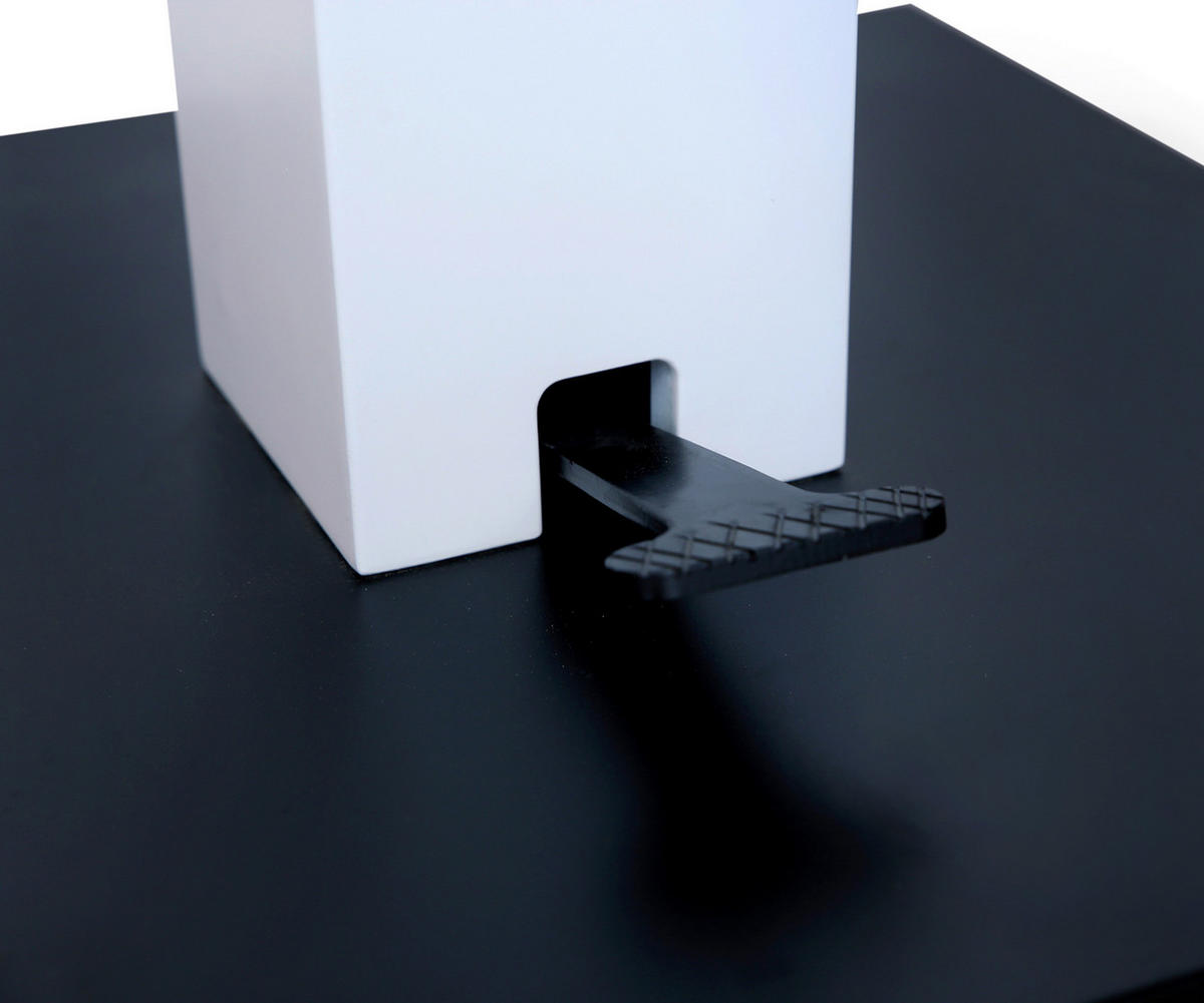 KLUB STOLIĆ crna, bijela  metal, drvni materijal  - bijela/crna, Design, drvni materijal/metal (80/80/47-66cm) - Novel
