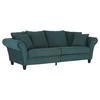BIGSOFA Flachgewebe Grün  - Dunkelbraun/Grün, KONVENTIONELL, Holz/Textil (270/80/110cm) - Livetastic