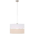 HÄNGELEUCHTE 37/120 cm  - Beige/Weiß, MODERN, Kunststoff/Textil (37/120cm) - Novel