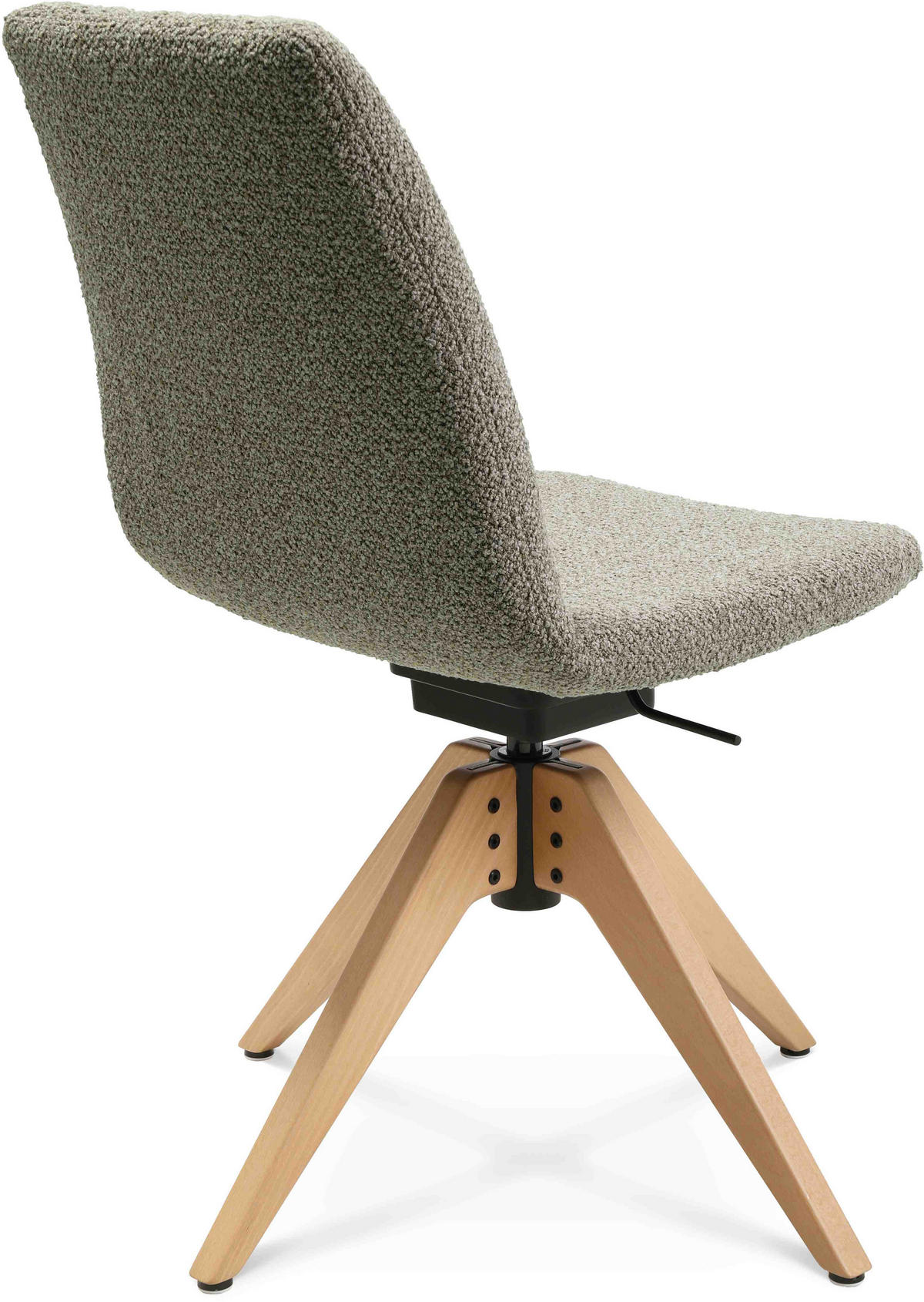 STUHL  in Flachgewebe  - Eichefarben/Graugrün, Design, Holz/Textil (46/82,5-85,25/55cm) - Johann Jakob